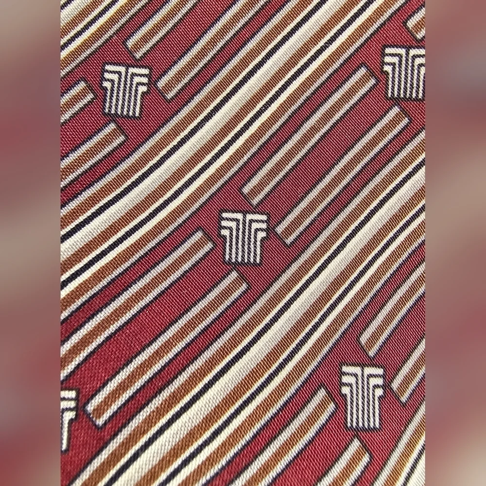 👔 New Vintage Signed Lining LANVIN Paris Luxury 100% Silk Tie by - Picture 5 of 5